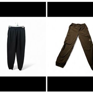 Jordan Black and Brown Sweatpants & Joggers one pair double cargo joggers